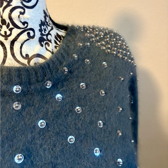 CASHMERE And WOOL Stone Embellished Sweater - Picture 4 of 5